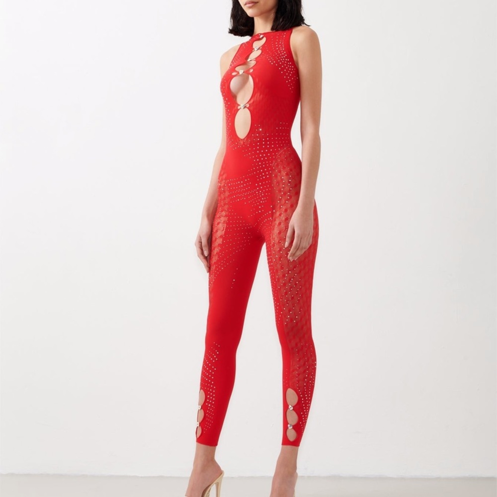 Poster girl red jumpsuit